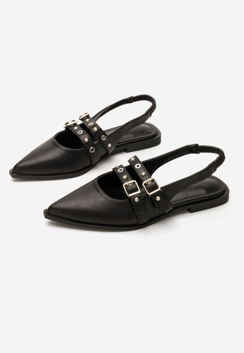 Γόβες slingback Mathylda μαύρα