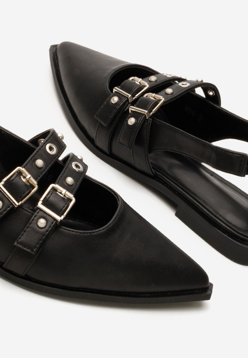 Γόβες slingback Mathylda μαύρα
