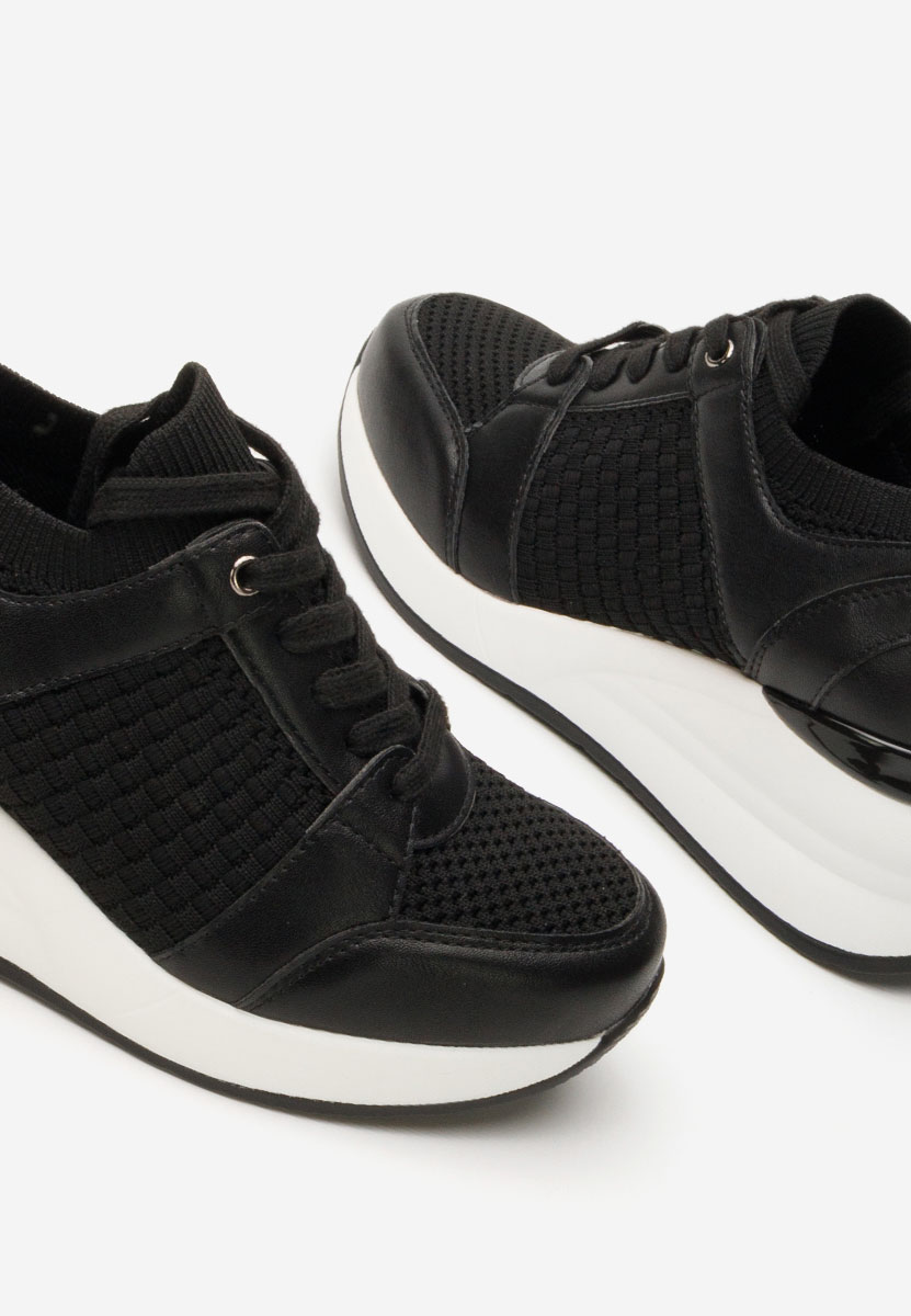 Sneakers με πλατφόρμα Ellsa μαύρα