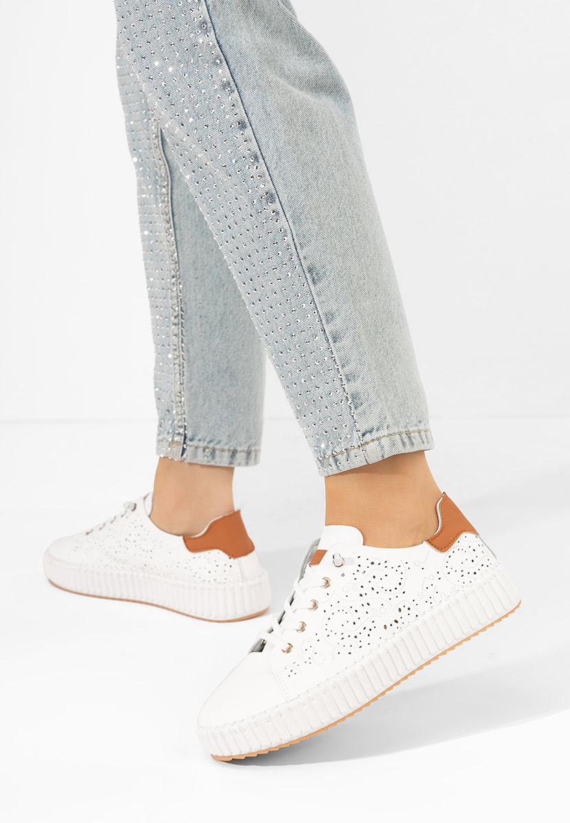 Sneakers με πλατφόρμα Niabi λευκά