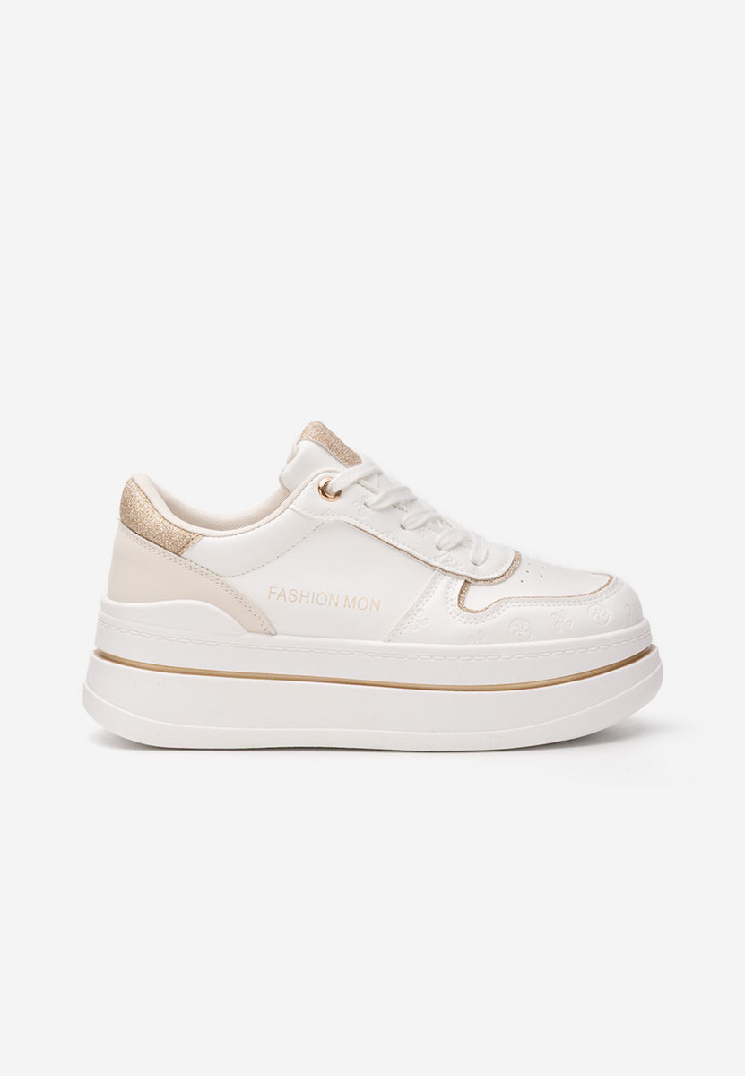 Sneakers με πλατφόρμα Katheleen λευκά
