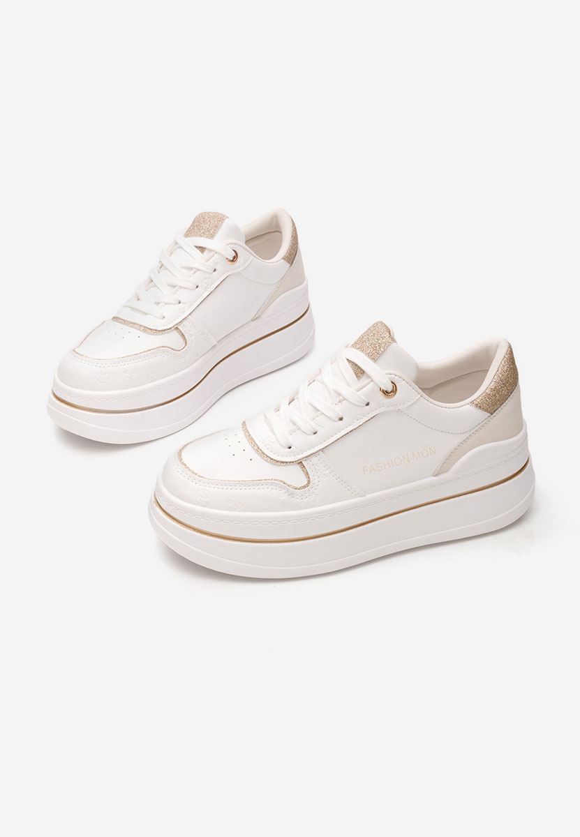 Sneakers με πλατφόρμα Katheleen λευκά