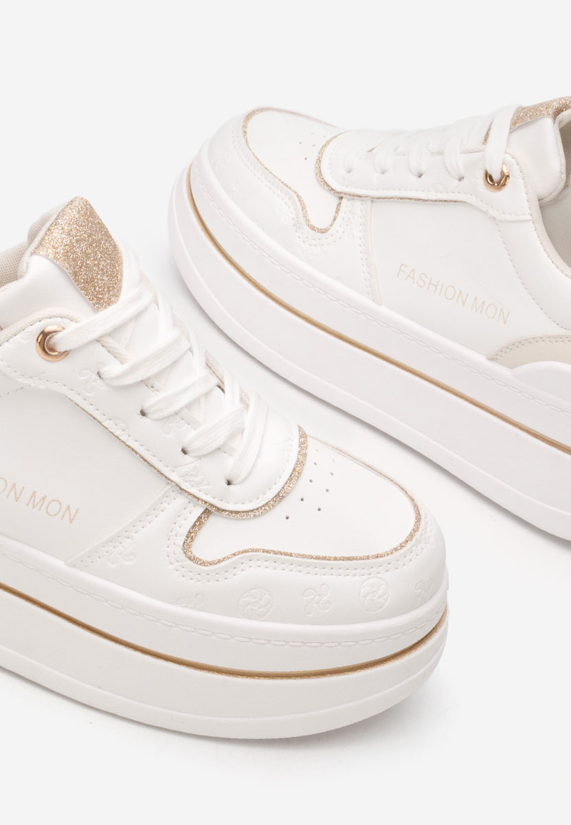 Sneakers με πλατφόρμα Katheleen λευκά