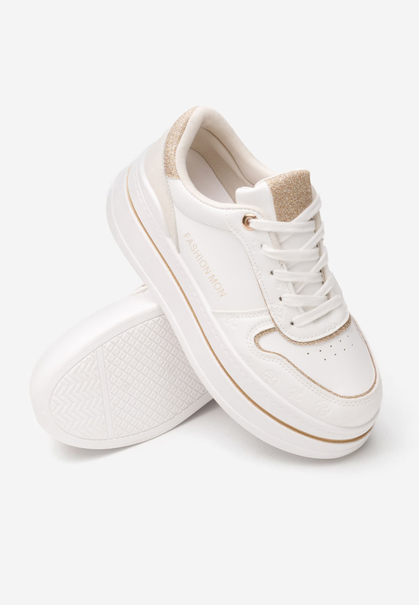 Sneakers με πλατφόρμα Katheleen λευκά