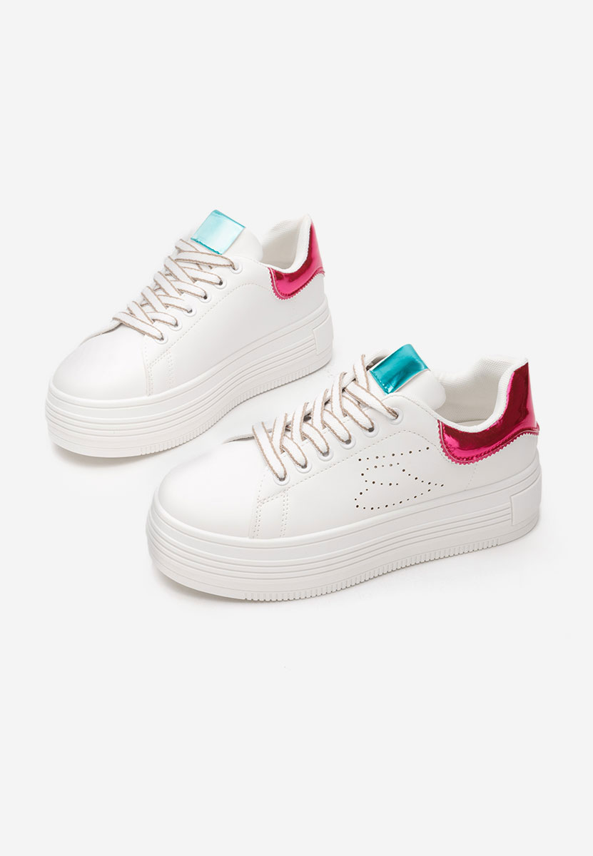 Sneakers με πλατφόρμα Sellena λευκά