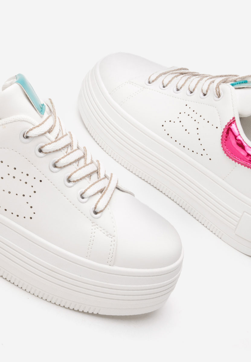 Sneakers με πλατφόρμα Sellena λευκά