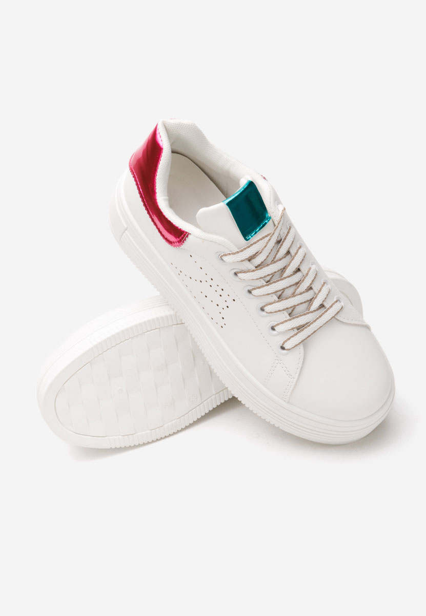 Sneakers με πλατφόρμα Sellena λευκά