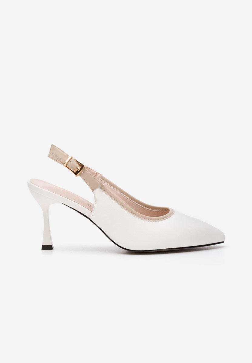 Γόβες slingback Lessy λευκά