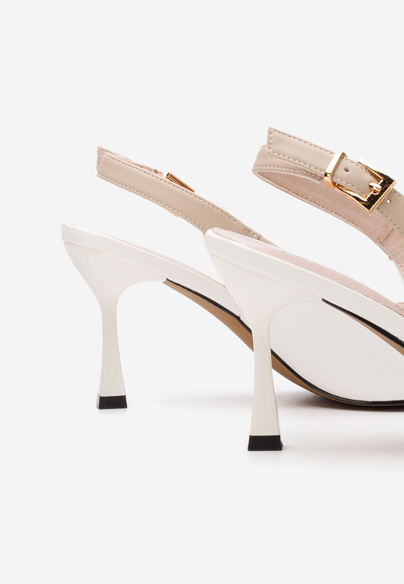 Γόβες slingback Lessy λευκά