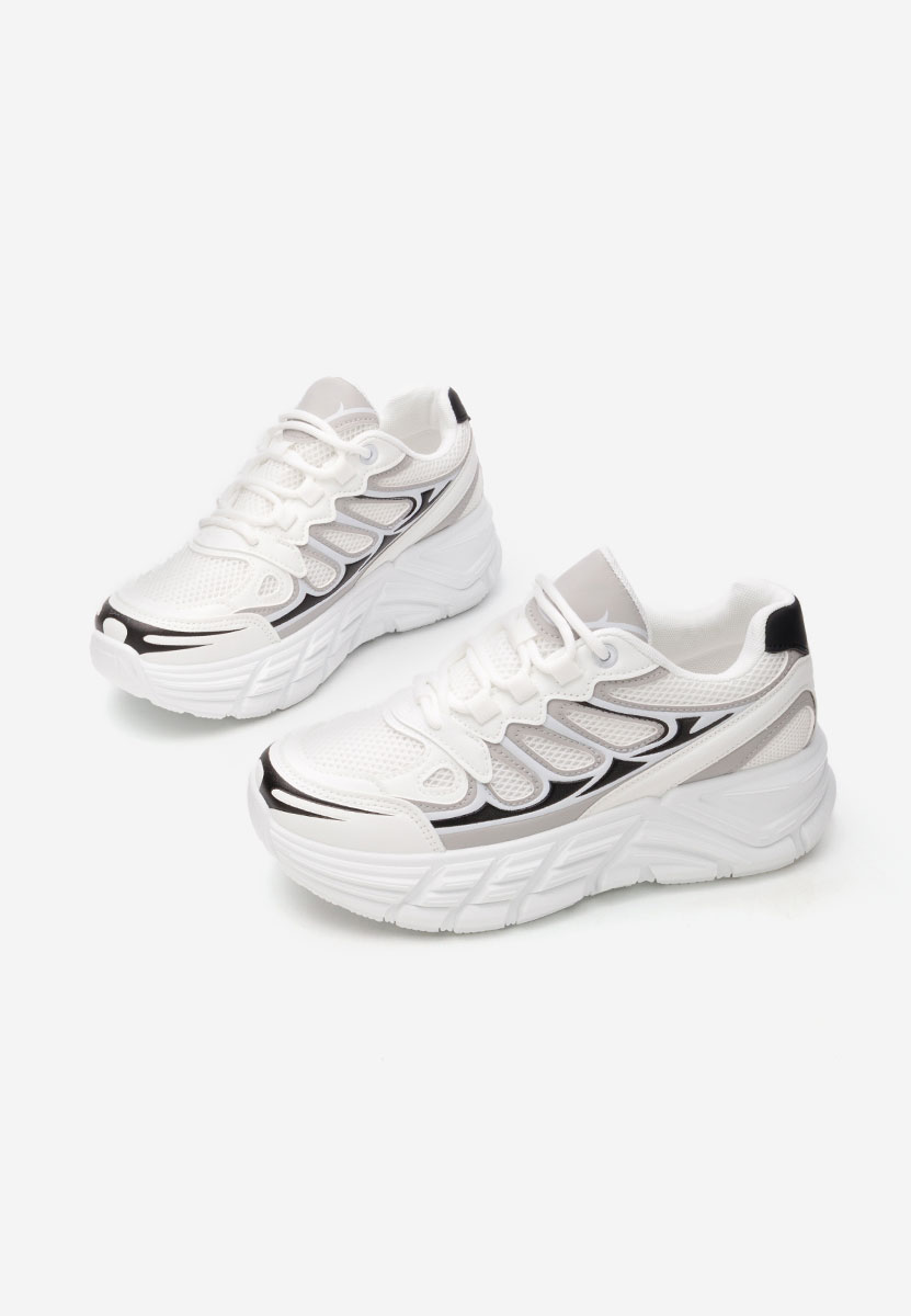 Sneakers με πλατφόρμα Amberly λευκά
