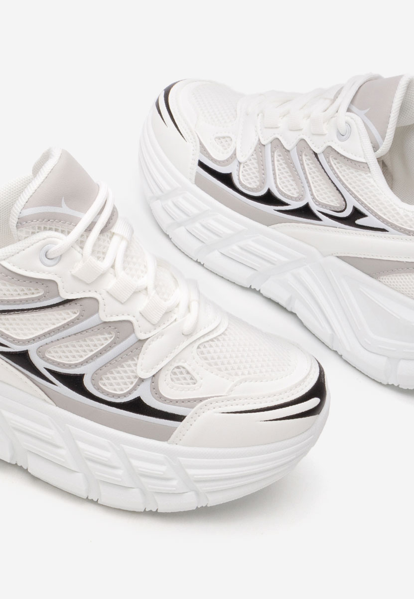 Sneakers με πλατφόρμα Amberly λευκά
