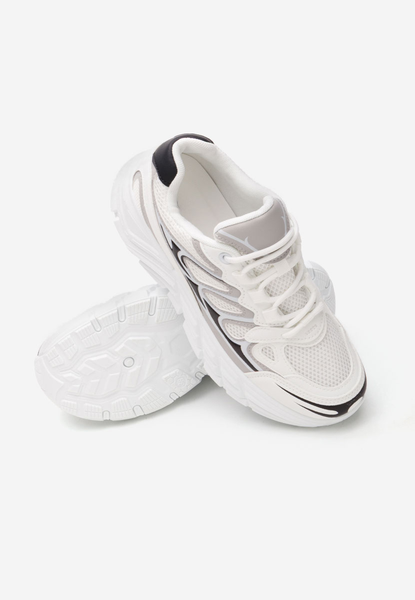Sneakers με πλατφόρμα Amberly λευκά