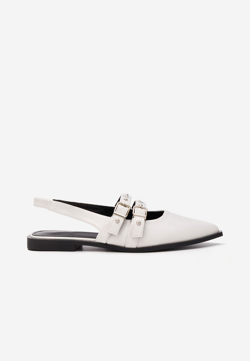 Γόβες slingback Mathylda λευκά