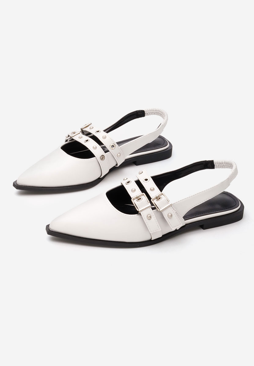 Γόβες slingback Mathylda λευκά