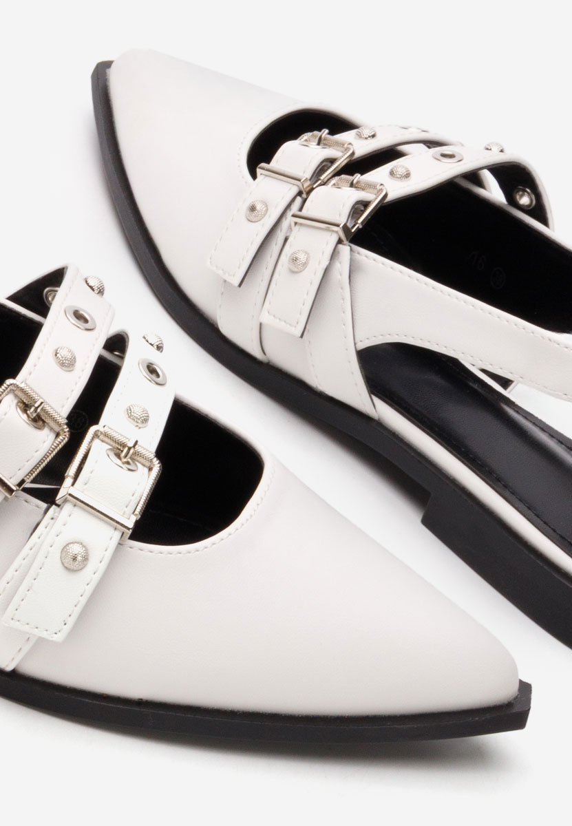Γόβες slingback Mathylda λευκά