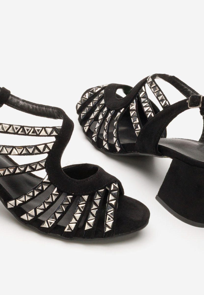 Πέδιλα με χοντρο τακουνι Margarita Μαύρα