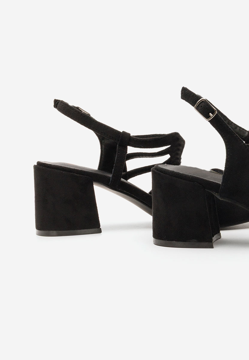 Πέδιλα με χοντρο τακουνι Margarita Μαύρα