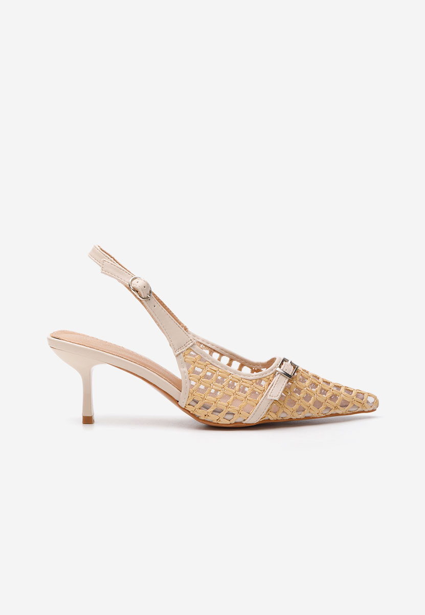 Γόβες slingback Laine μπεζ