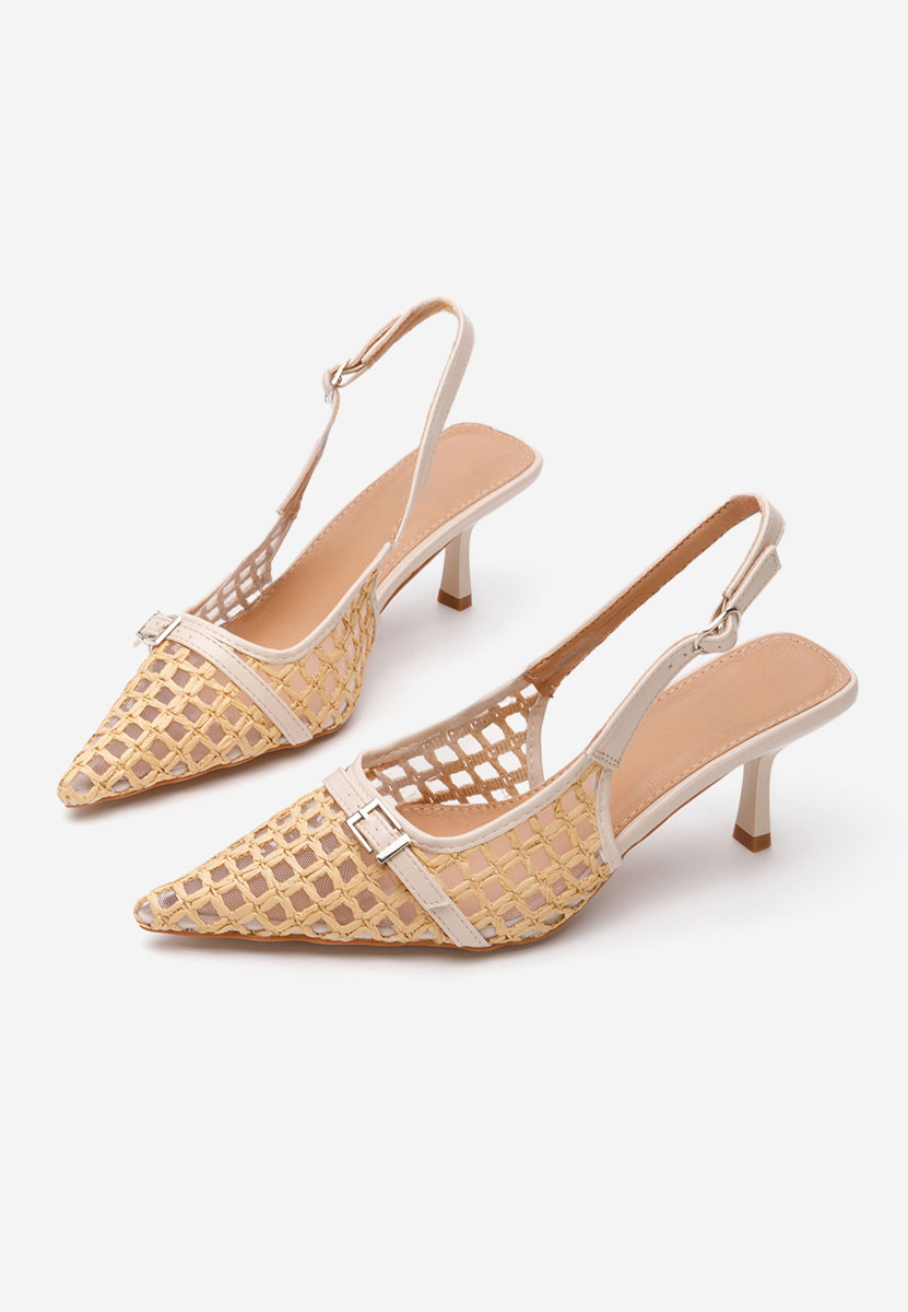 Γόβες slingback Laine μπεζ