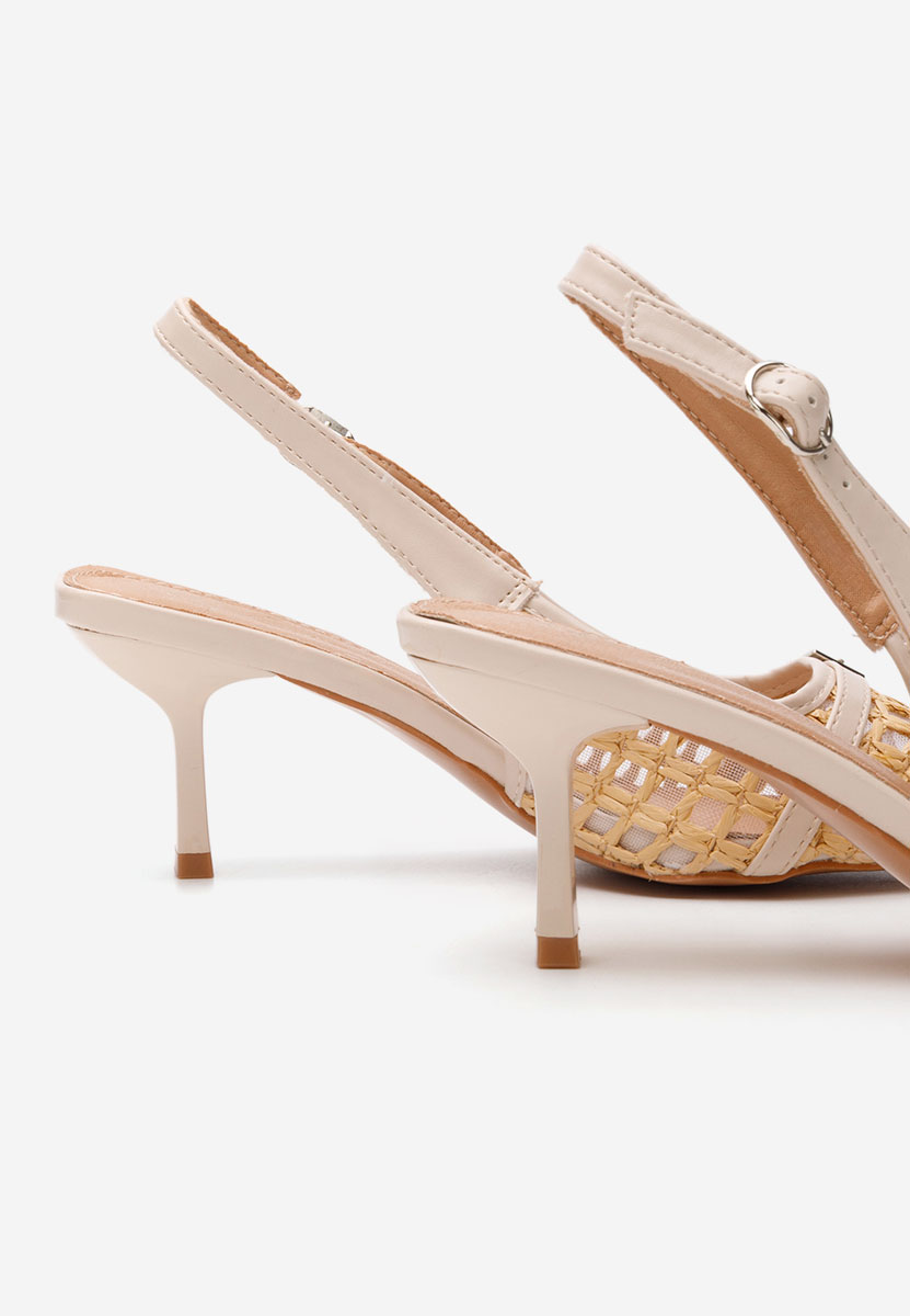 Γόβες slingback Laine μπεζ