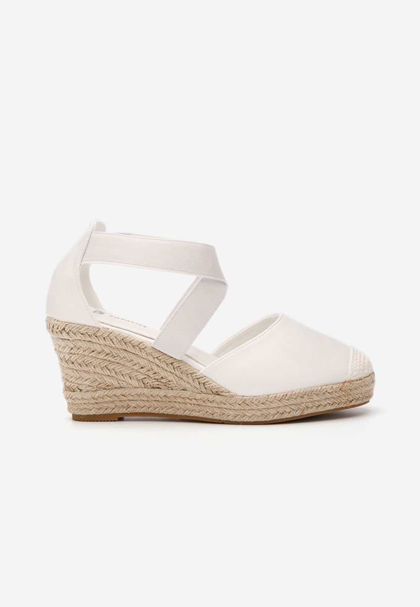 Πέδιλα πλατφόρμες Rosaria λευκά