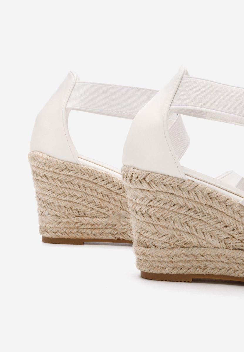 Πέδιλα πλατφόρμες Rosaria λευκά