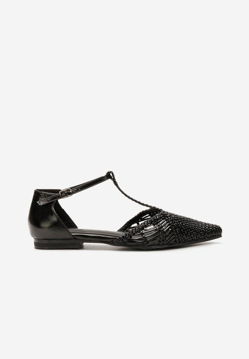 Μπαλαρίνεσ μυτερεσ Paisley V2 μαύρα