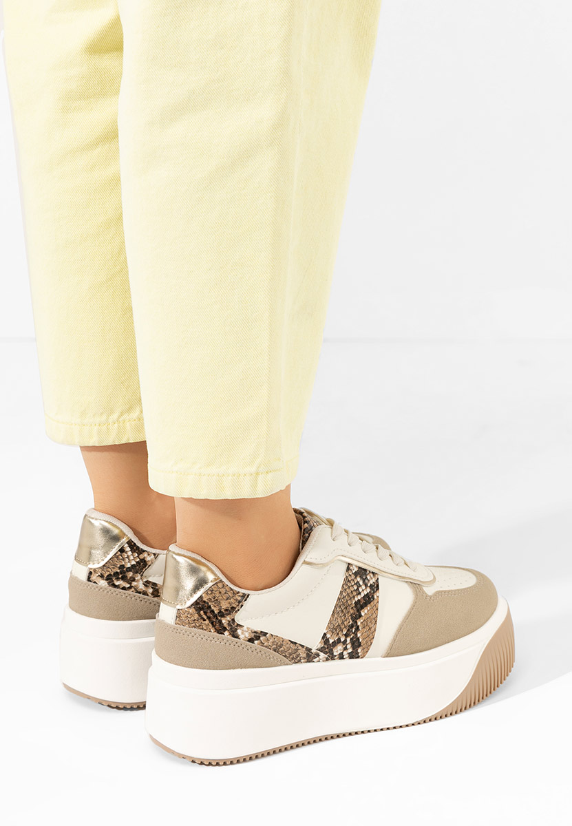 Sneakers με πλατφόρμα Selyana μπεζ