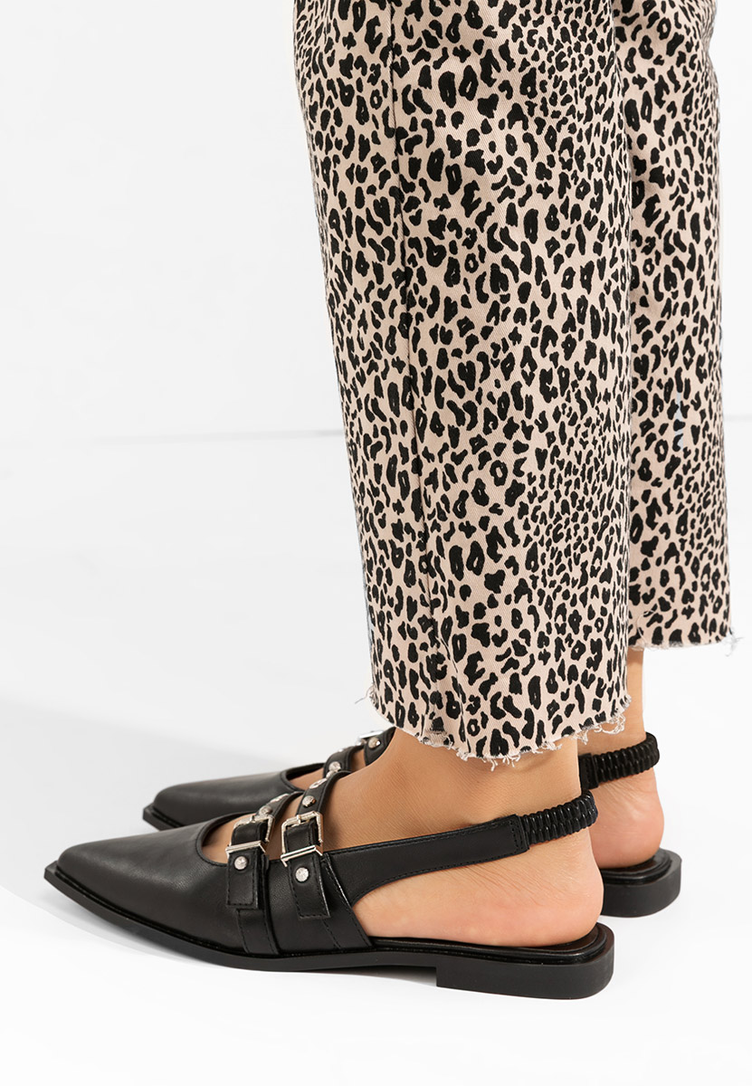 Γόβες slingback Mathylda μαύρα