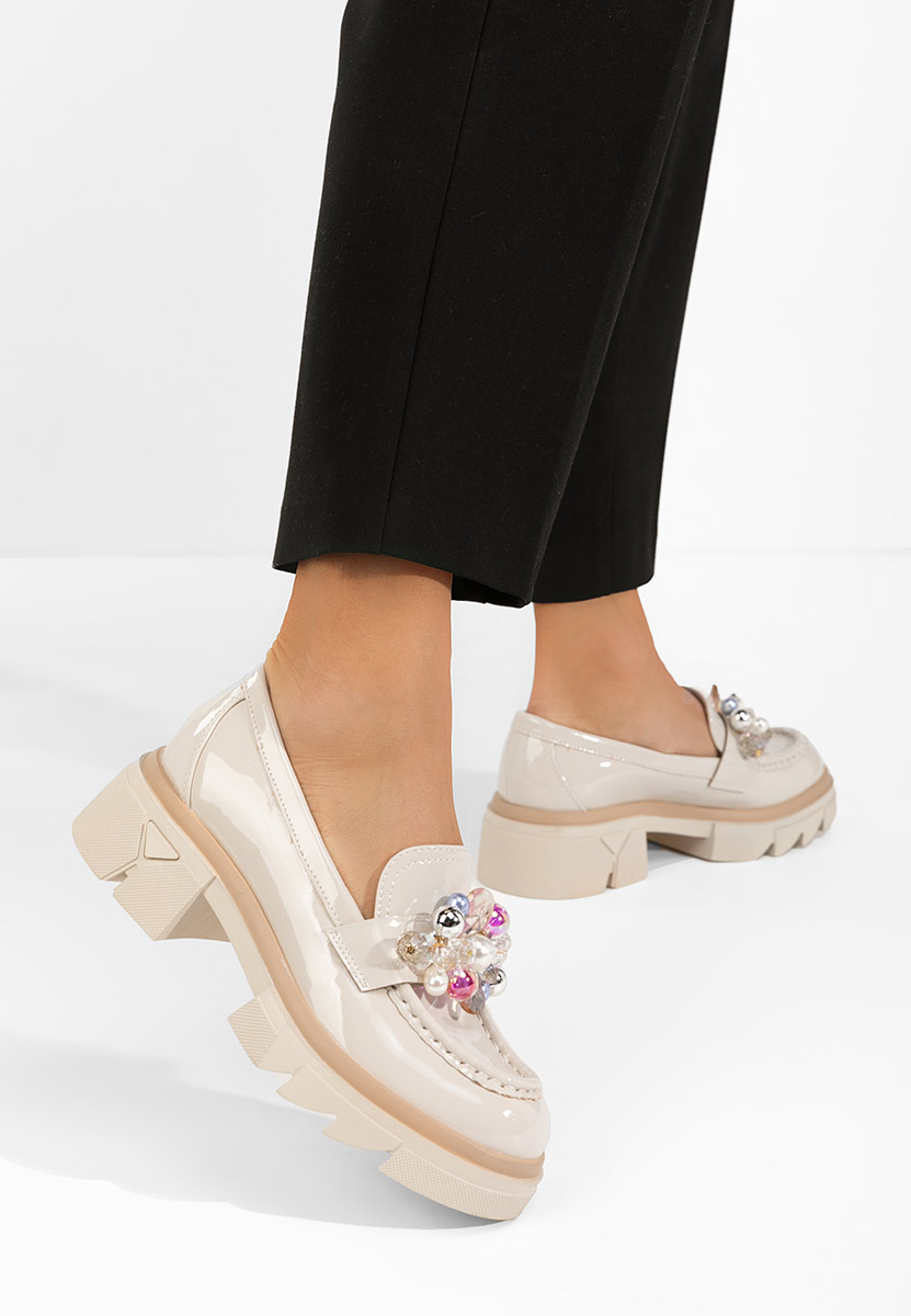 Loafers γυναικεια Lerina V4 μπεζ