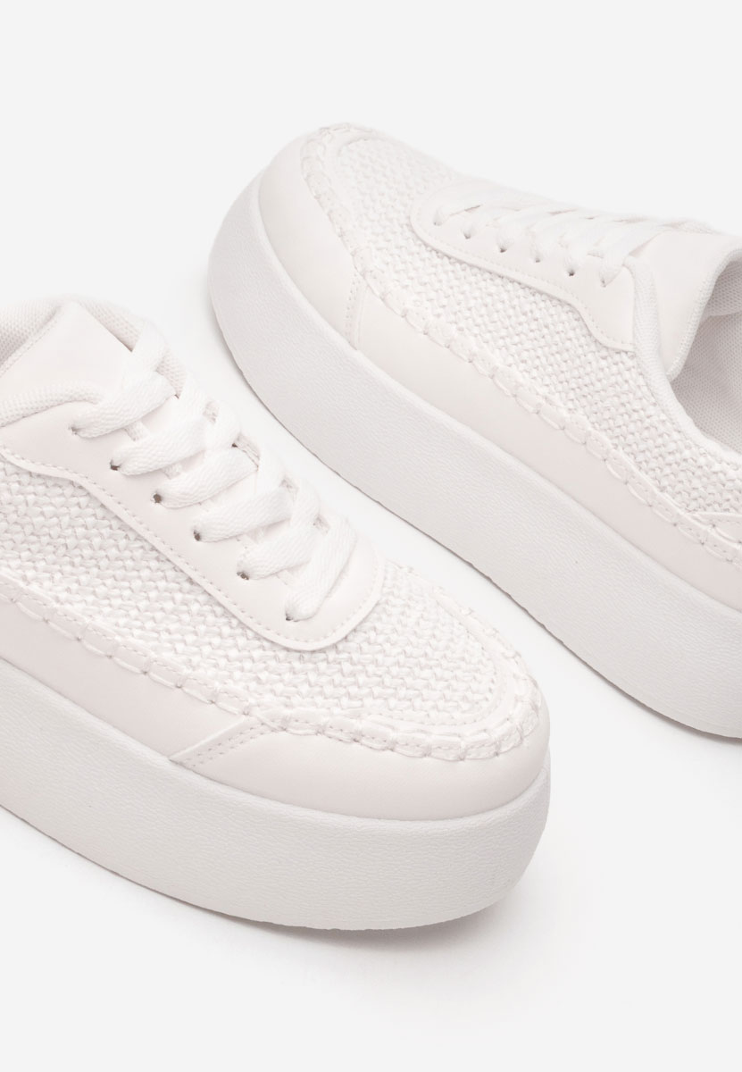 Sneakers με πλατφόρμα Cecila λευκά