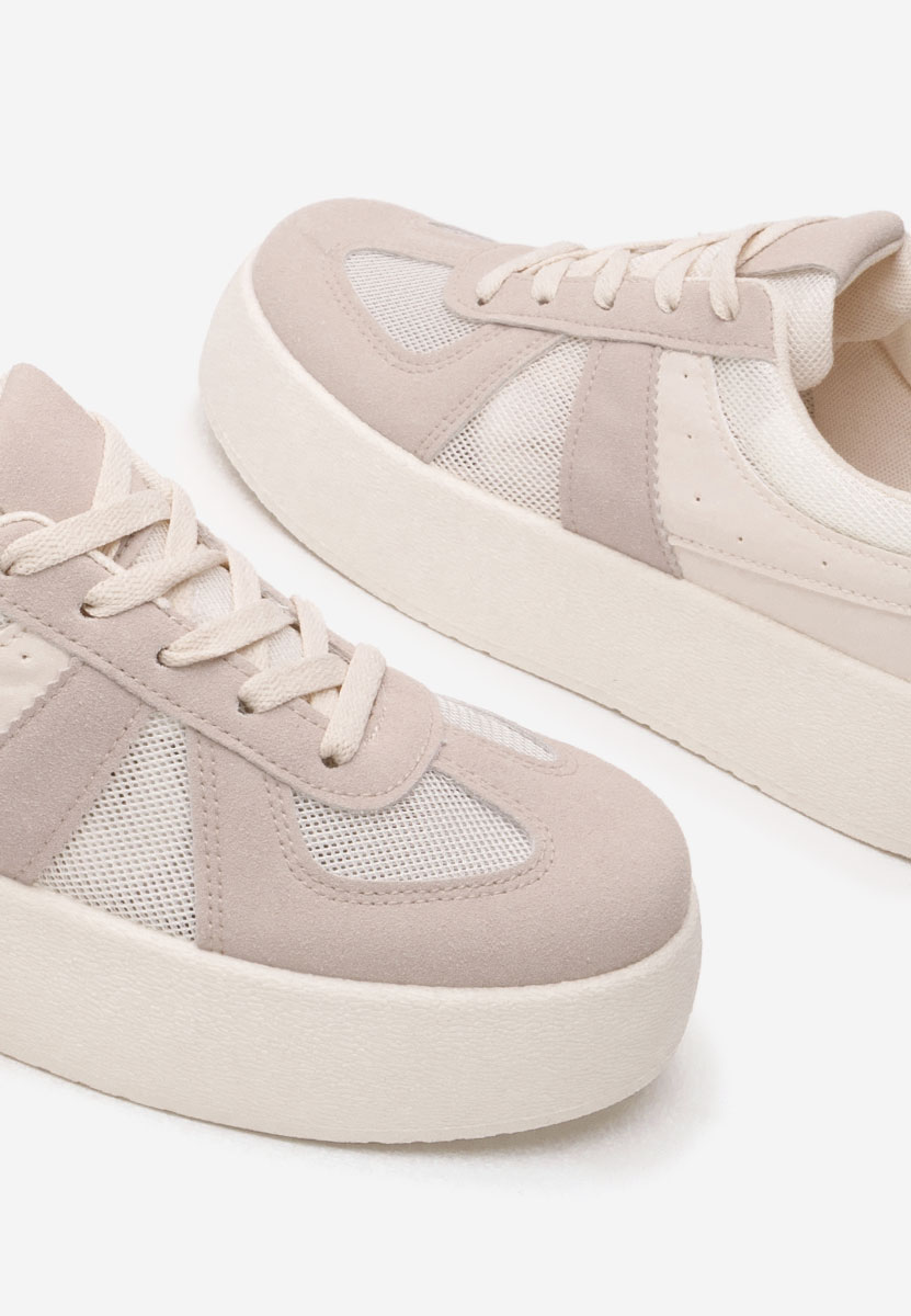 Sneakers με πλατφόρμα Fyonna μπεζ