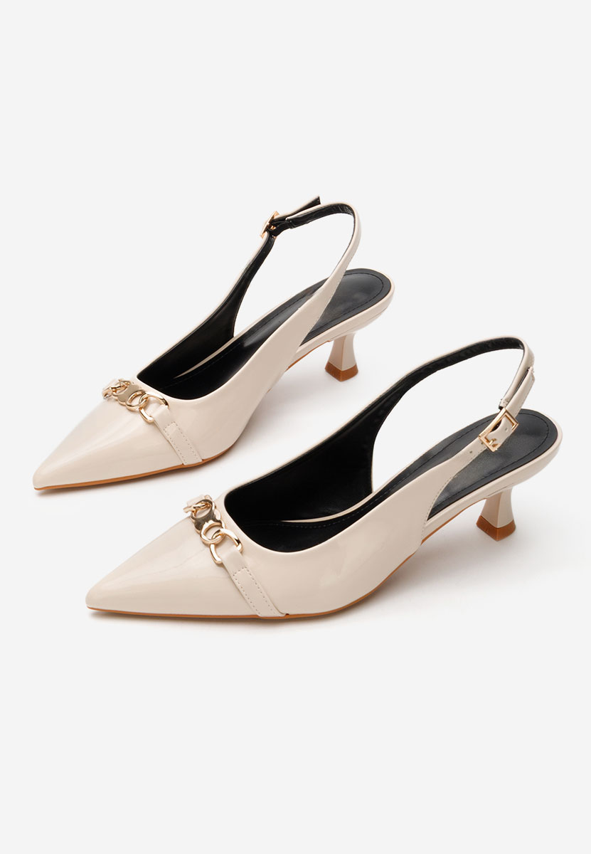 Γόβες slingback Krisina μπεζ