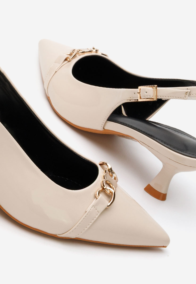 Γόβες slingback Krisina μπεζ