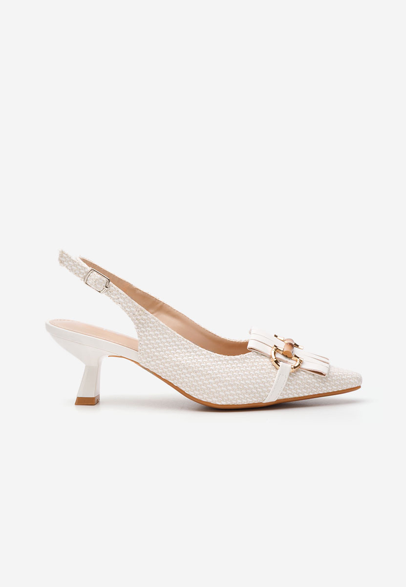 Γόβες slingback Melysha λευκά