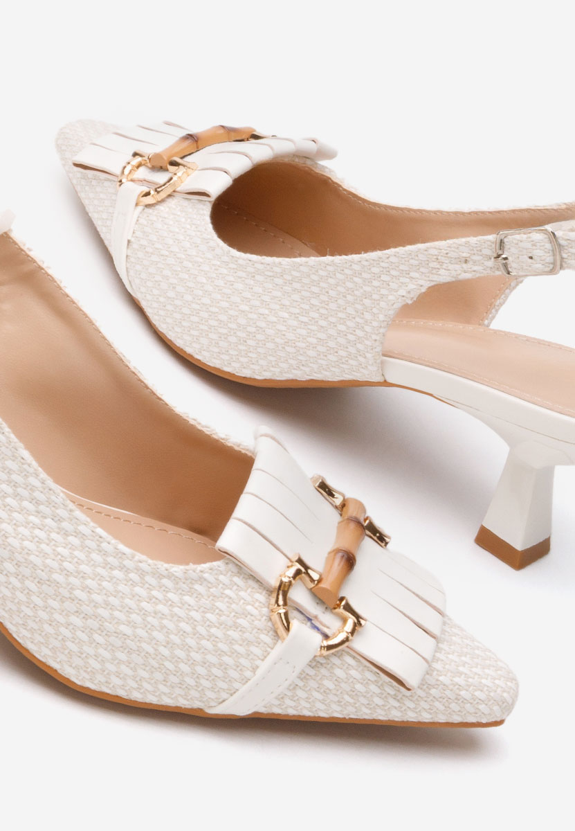 Γόβες slingback Melysha λευκά