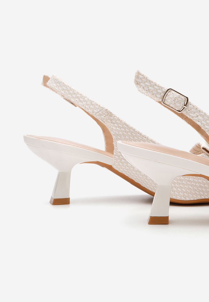 Γόβες slingback Melysha λευκά
