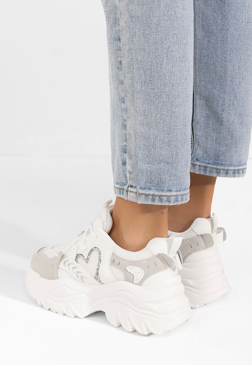 Sneakers με πλατφόρμα Launa λευκά