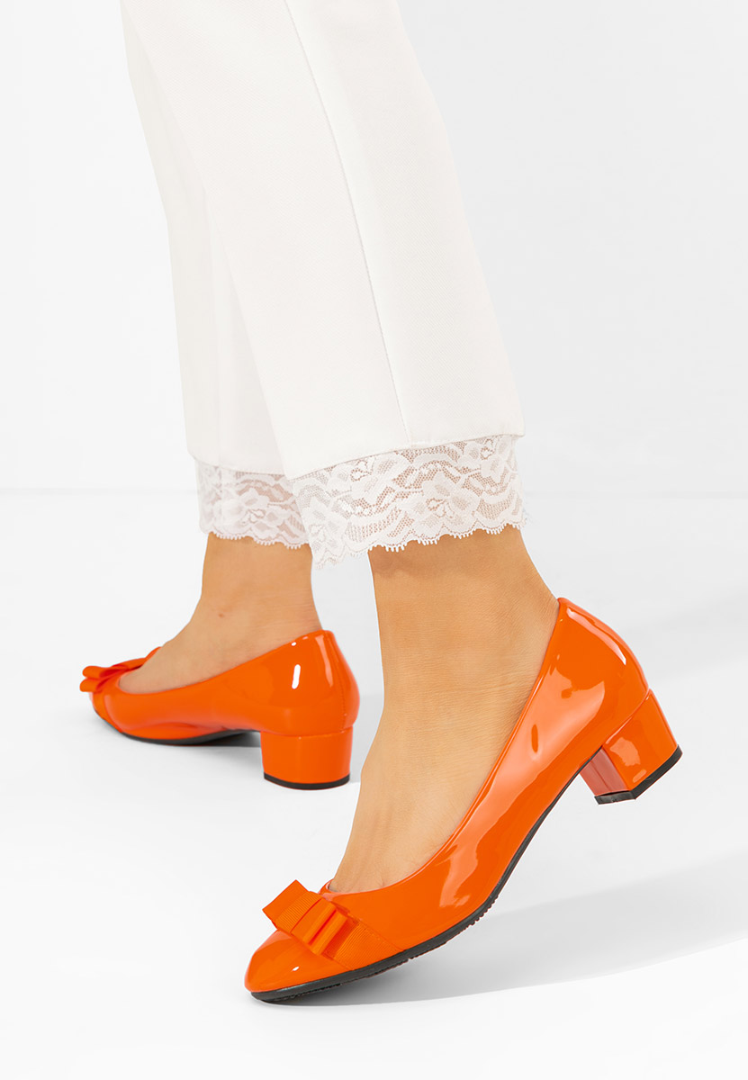 Γόβες με χαμηλό τακούνι Carasca V3 Πορτοκαλι