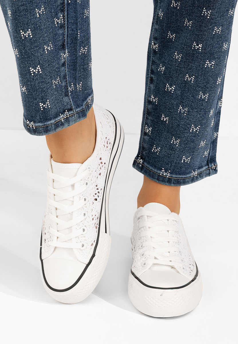 Γυναικεία sneakers Mylanaca λευκά
