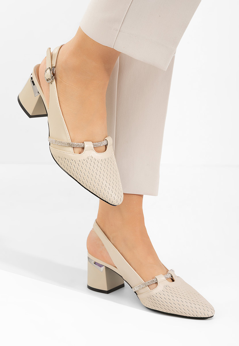 Γόβες slingback Radiancia μπεζ