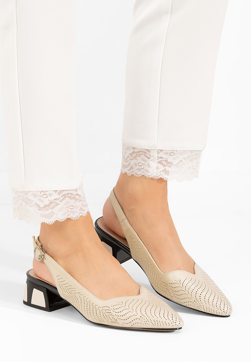 Γόβες slingback Rahela μπεζ