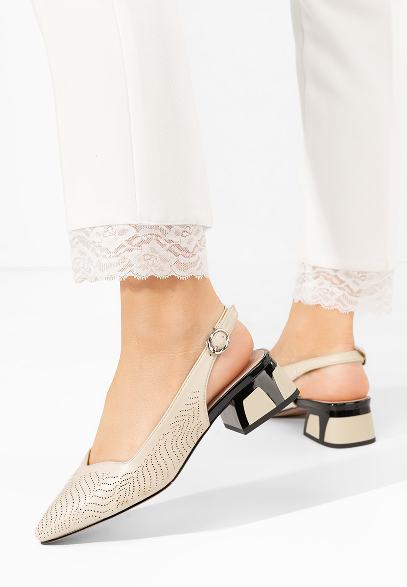 Γόβες slingback Rahela μπεζ