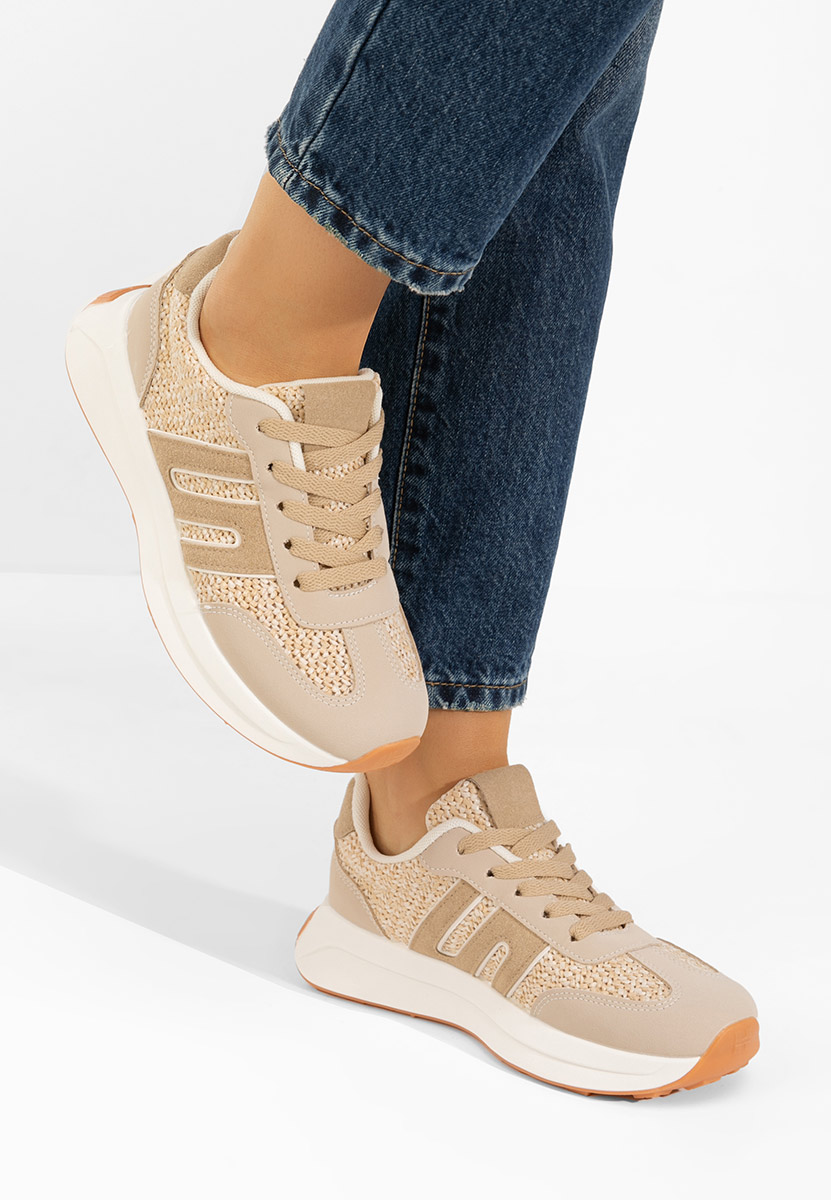 Sneakers γυναικεια Roksana V5 μπεζ