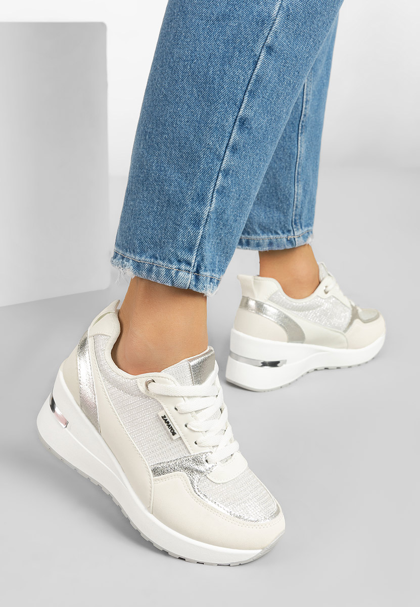 Sneakers με πλατφόρμα Zaneta λευκά