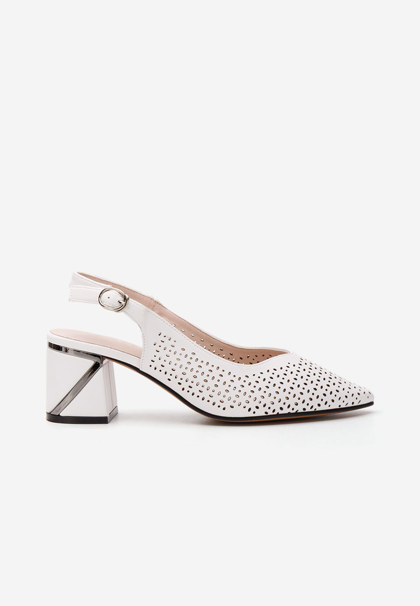 Γόβες slingback Fermina λευκά