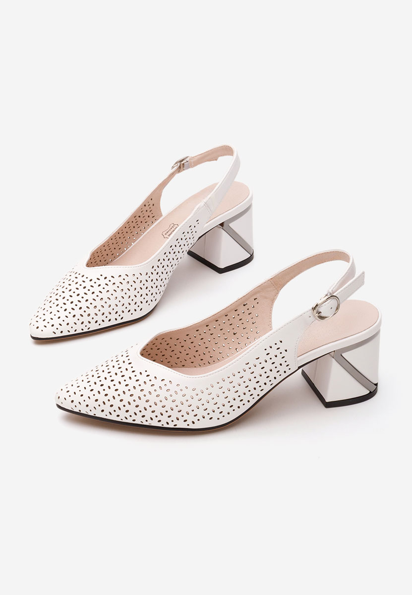 Γόβες slingback Fermina λευκά