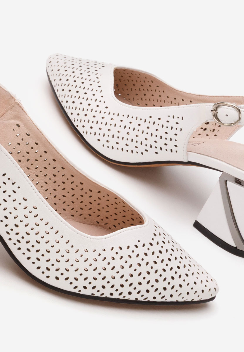 Γόβες slingback Fermina λευκά
