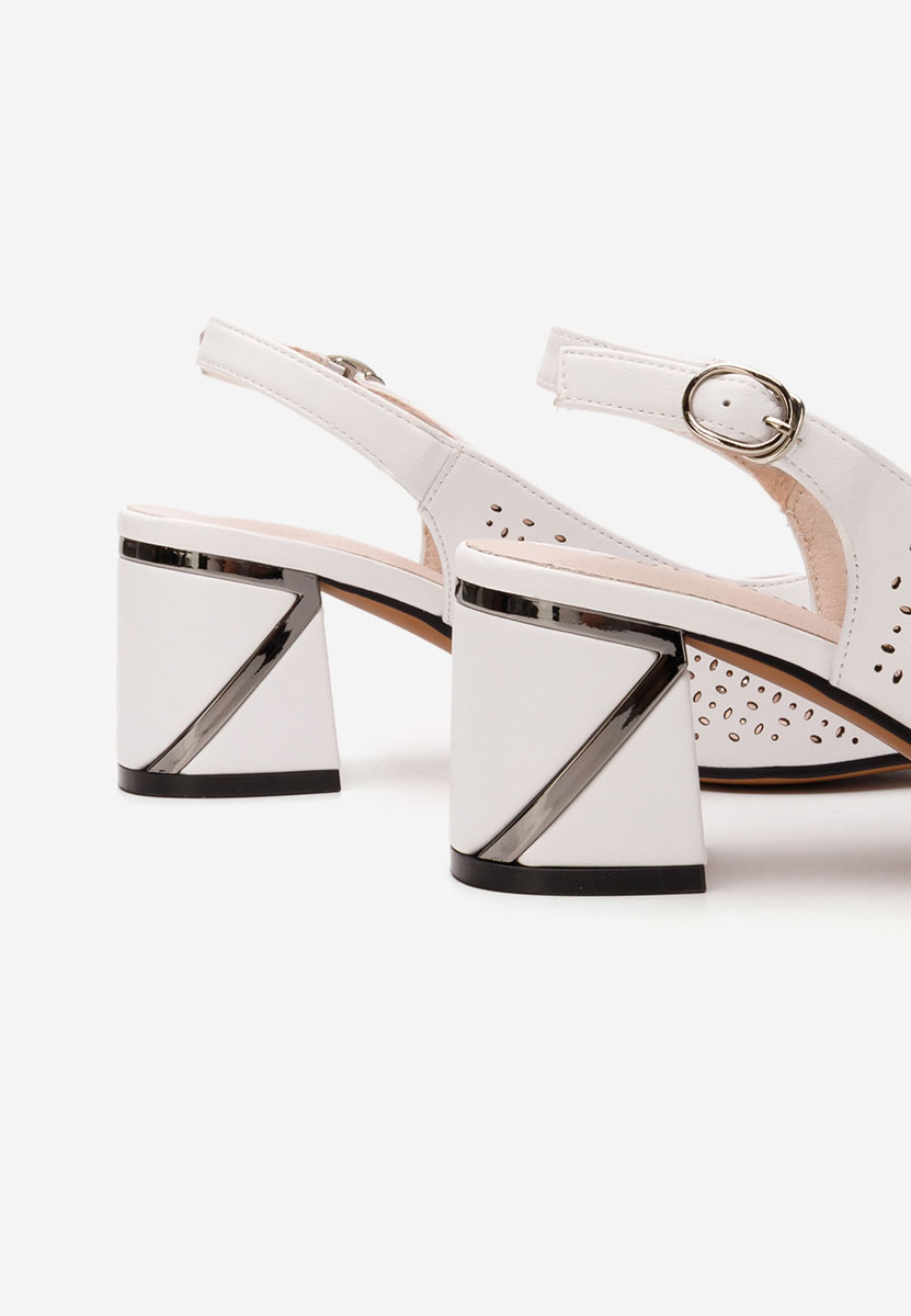 Γόβες slingback Fermina λευκά