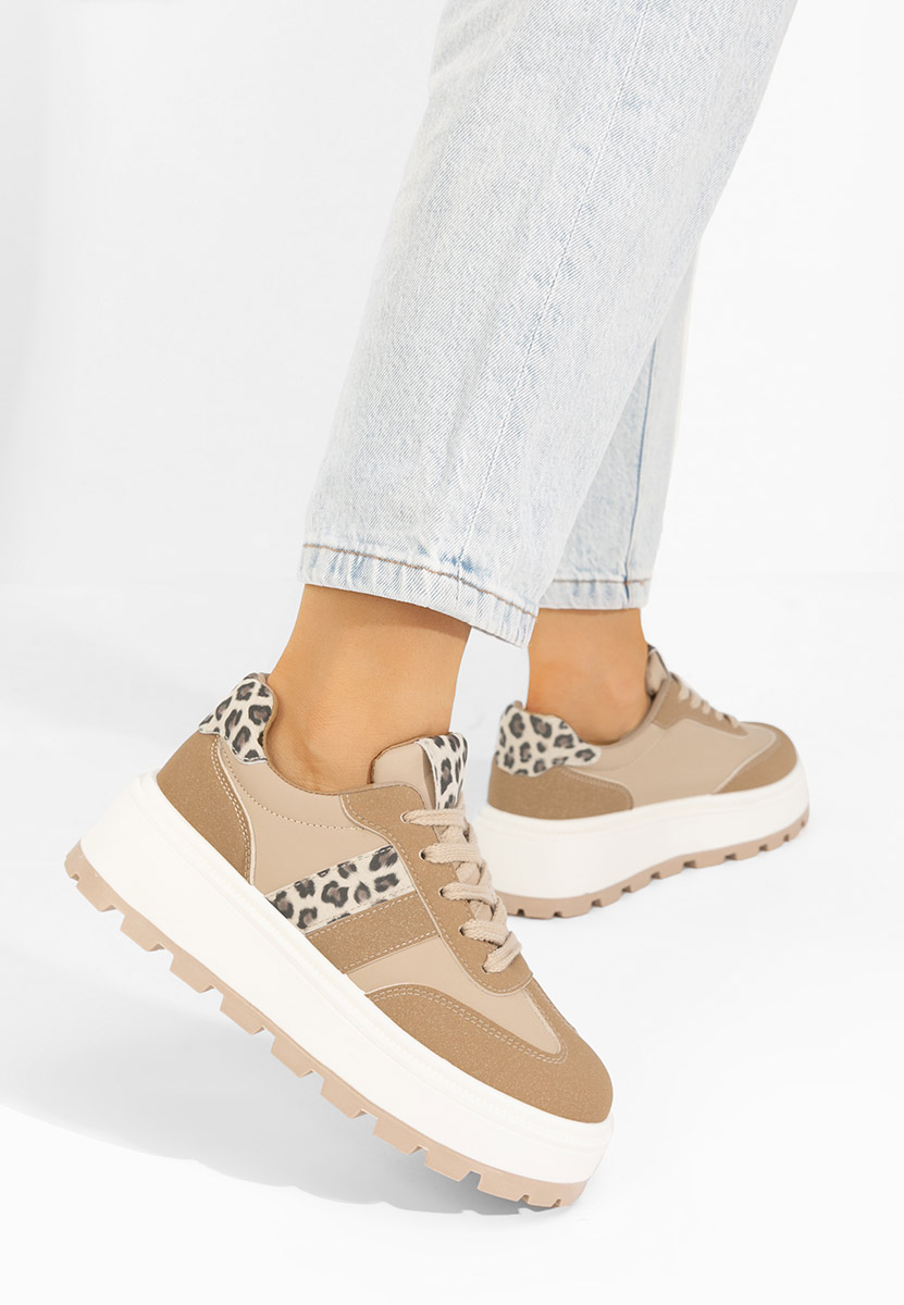 Sneakers με πλατφόρμα Estephany χακι Sneakers με πλατφόρμα Estephany χακι